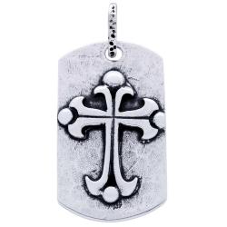 Pandant argint 925 placuta identificare cu cruce [1]